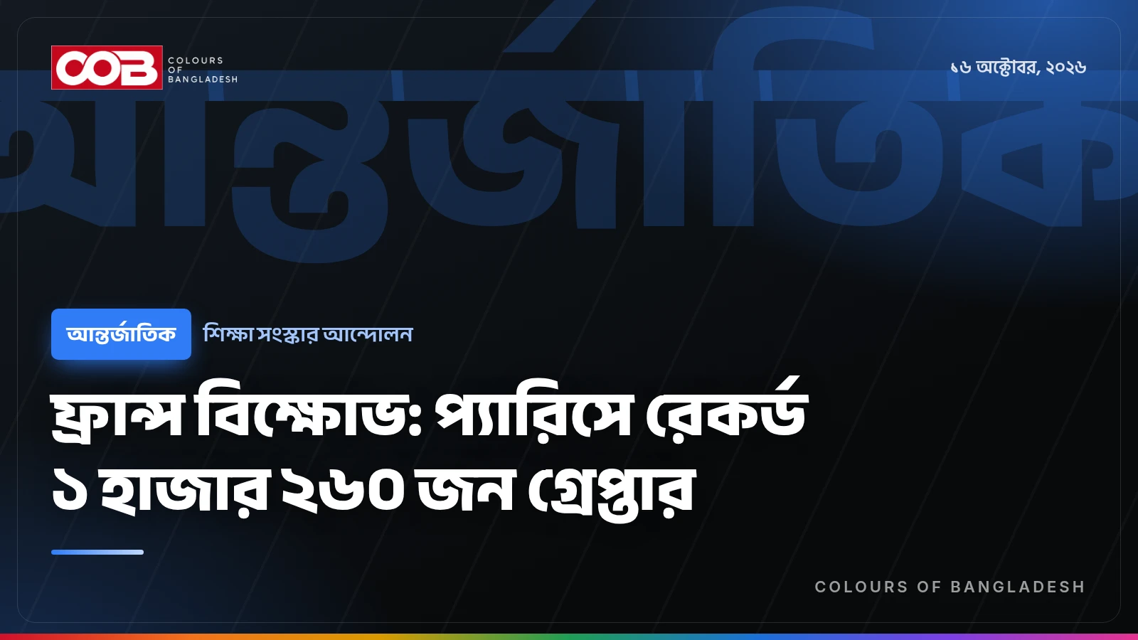 ফ্রান্স বিক্ষোভ: প্যারিসে রেকর্ড ১ হাজার ২৬০ জন গ্রেপ্তার